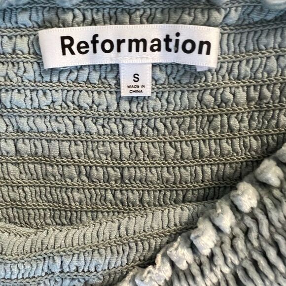 Celebrity Worn! Reformation Velvet Dress Albi Light Blue
smock Mini Size Small - Picture 14 of 16